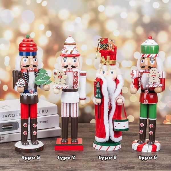 

decorative objects & figurines 35cm nutcracker soldier wooden doll vintage handcraft christmas ornaments year home decoration1