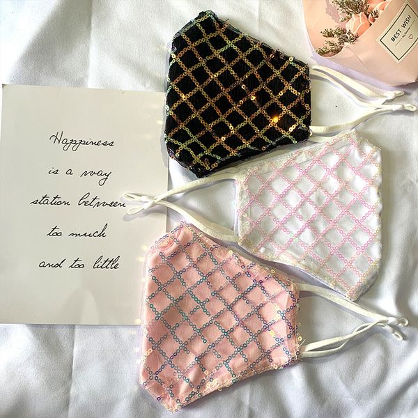 

for sparkly blink jewel lace fashion party women decoration dust sun washable face mask