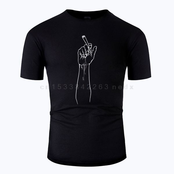 

cool smoking line art cotton men and summer short sleeve designed casual m02020 hoodie designers t shirts sweatshirt