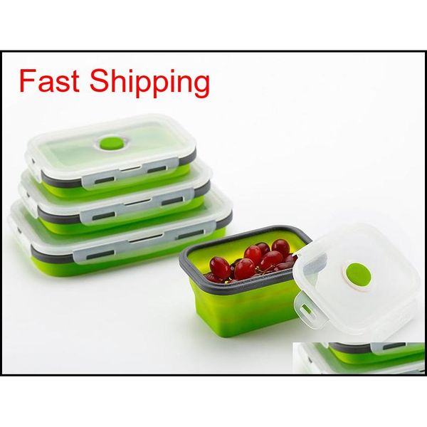 

2019 new design creative foldable silica gel lunch box insulation three-piece set bento boxes student sealed c qylgyx my_home2010