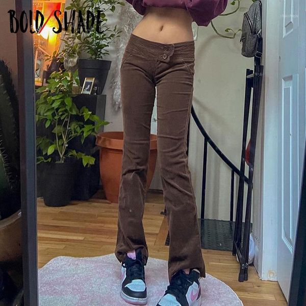 

bold shade indie aesthetic brown denim pants 90s streetwear low rise jeans y2k women skinny vintage fashion bottom long trousers1, Blue