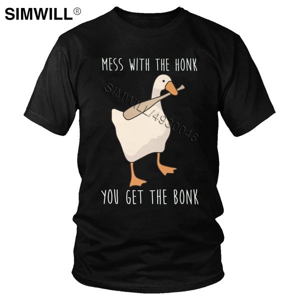 

fashion latest untitled goose game tshirt short sleeves casual mess with the honk you get the bonk tee hooded sweatshirt hoodie men t shirt