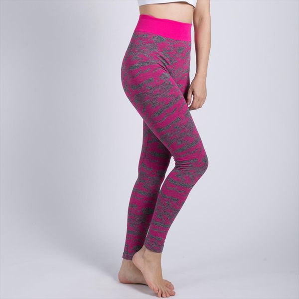 

для женщин бесшовные камуфляж вязаные гетры высокой талией упругие waisted полидисперсным фитнес бодибилдинг упражнения тощий легинсы drop д, Black