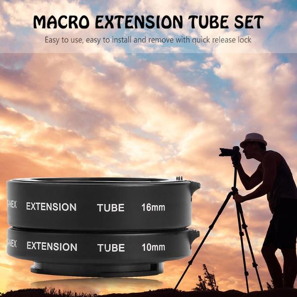 

camera extension tube kit metal auto-focus macro 10mm 16mm professional lenses accessories for nex e-mount camera
