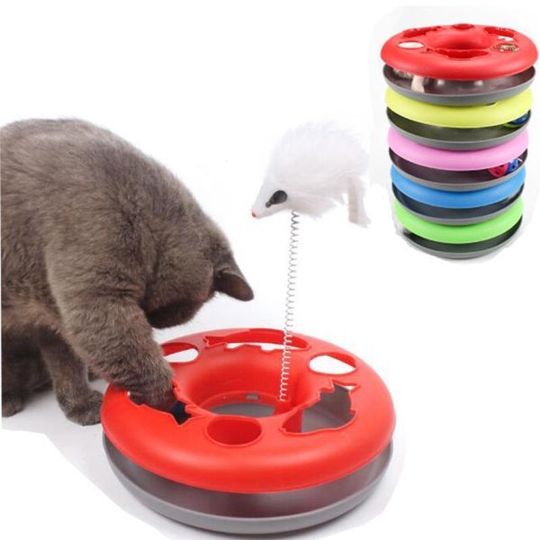 

funny pet toys cat crazy ball disk interactive amusement plate mouse spring cat toys turntable pet interactive supplies1