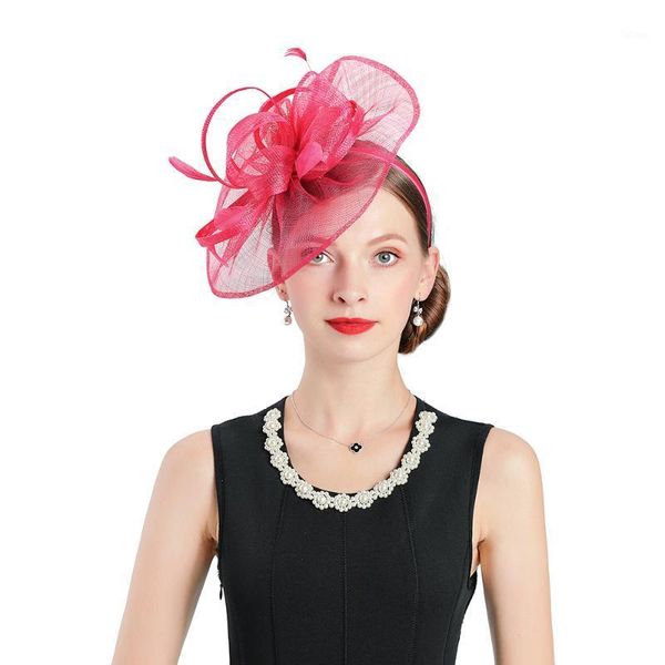 

hat for women fedoras red fascinator cocktail hat bow-knot headpiece wedding fashion lady cap party girl hair accessories1, Blue;gray