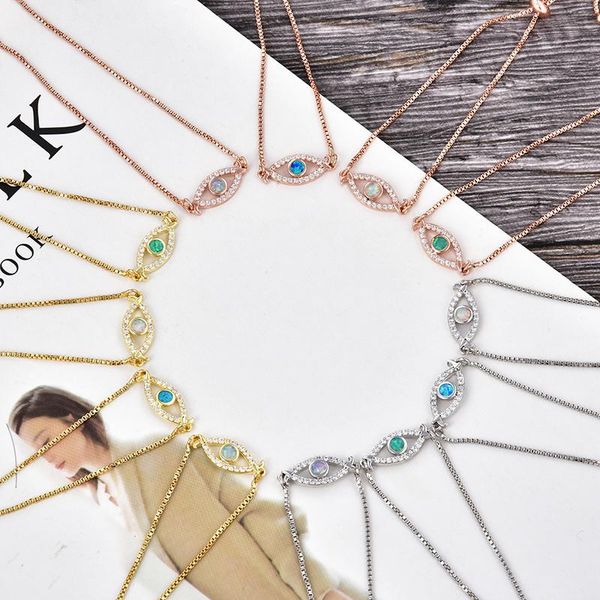 

kamaf 1pcs or 4pcs mix and match simple eye opal adjustable bracelet can make diy handmade materials other stone accessories, Black