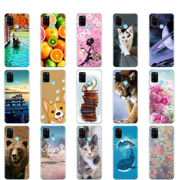 

sewqmobile phone silicone soft cover, huawei honor 9a 9 to moa-lx9n 6.3 inch rear protectivevipvtrvgt