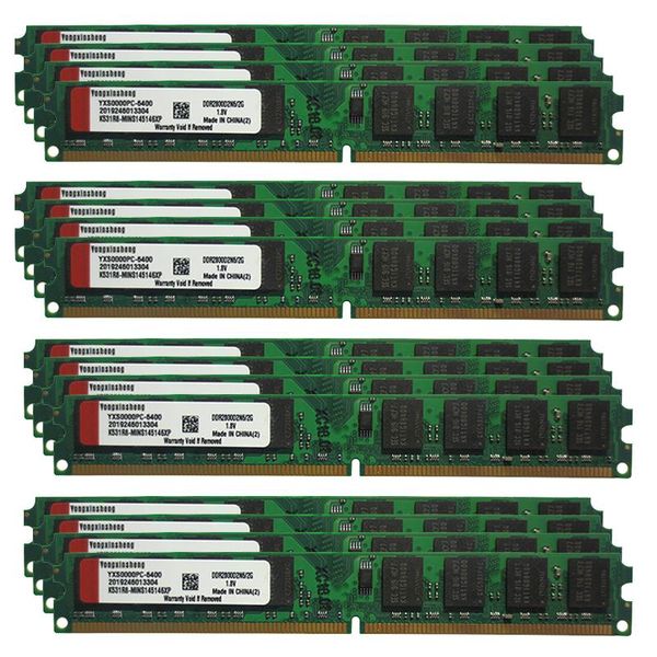 

10pcs yongxinsheng pc2 2gb dimm -6400-5300 ddr2 800mhz 667mhz desk240-pin memory ram