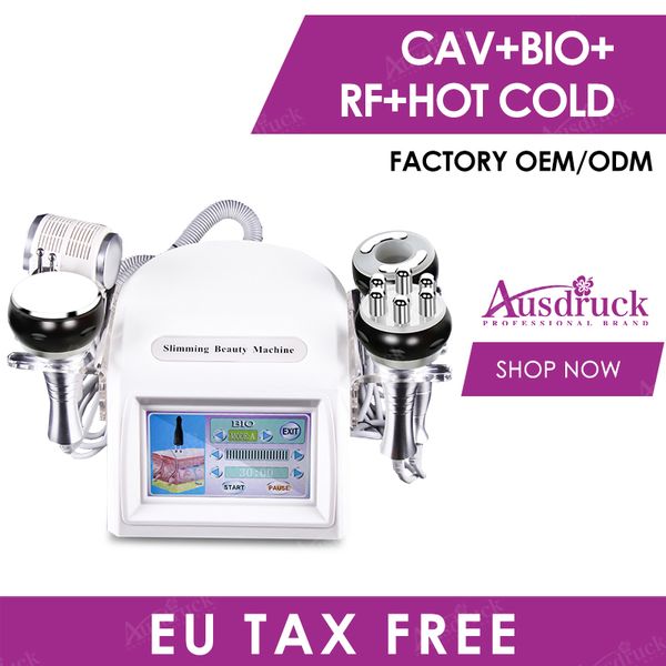 

tax 6in1 40k ultrasonic cavitation rf slimming machine e cold hammer cellulite slimming body vacuum body face rf equipment mini, Black;white