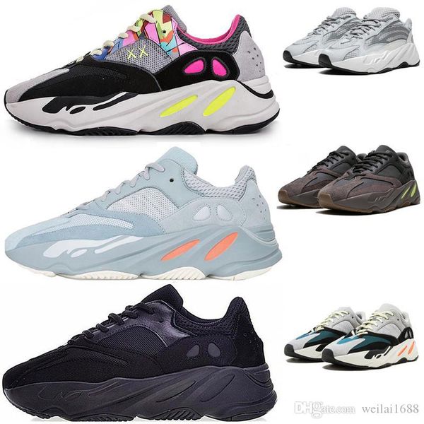 

wave runner 700 kanye west glow in dark reflective line 2017 new shoes size 36-46 fashion luxury mens women designer sandals shoes