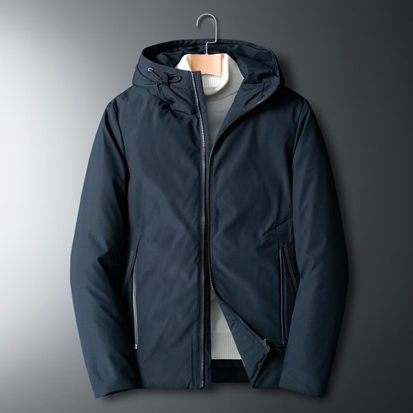 

2021 new mens winter windbreak jackets casual men thicken warm parkas coat hooded male outerwear jakcet plus size 8xl new q0s5, Black