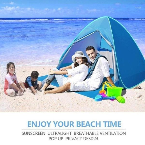 

tents and shelters beach tent up automatic open family ultralight folding tourist fish camping anti-uv fully sun shade 2-5 persons1