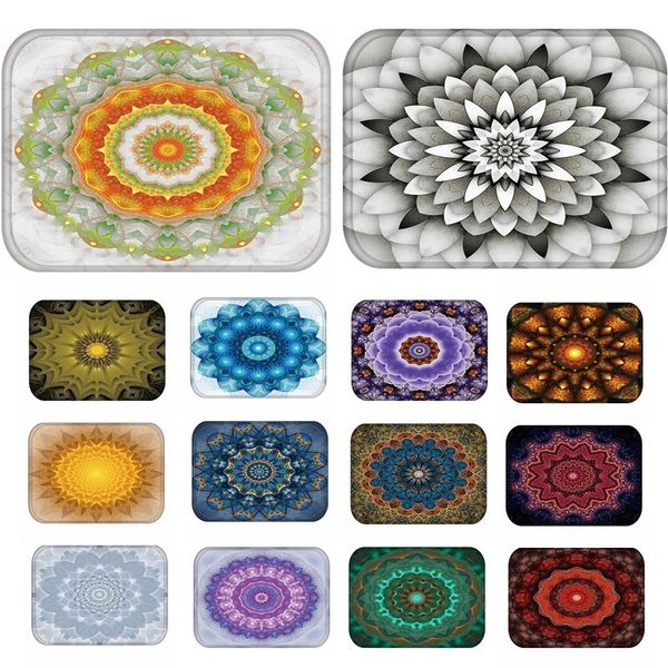 

1pcs 40*60cm geometric pattern anti-slip suede carpet door doormat outdoor kitchen living room floor mat rug 48217