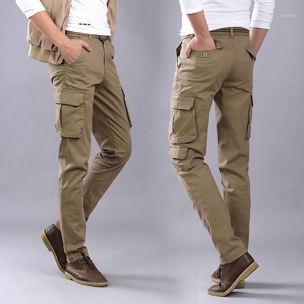 

tactical pants 3 colors cotton pocket jogger pants men loose comfortable cargo men1, Black