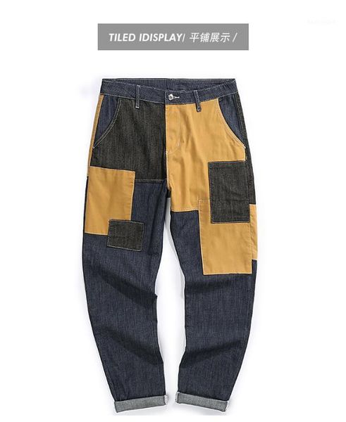 

ah02185 fashion men's jeans 2020 runway luxury european design party style men's clothing1, Blue