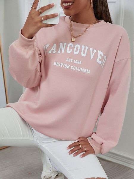 

drop shoulder letter graphic sweatshirt x69i#, White;black