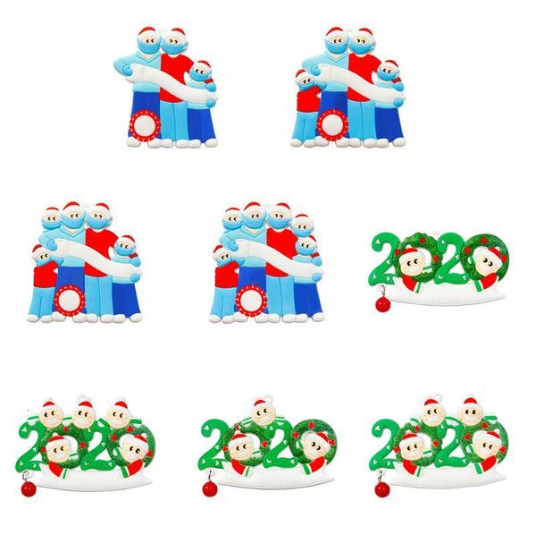 

christmas tree pendant survivor isolation pvc mask snowman hanging pendant diy name greetings decoration 3d christmas ornament hwc2798