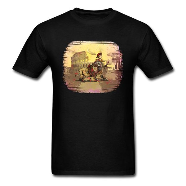 

emeritus lion 2018 men t-shirt rome colosseum warrior vintage drawing black cotton tee shirt plus size sport hooded sweatshirt hoodie