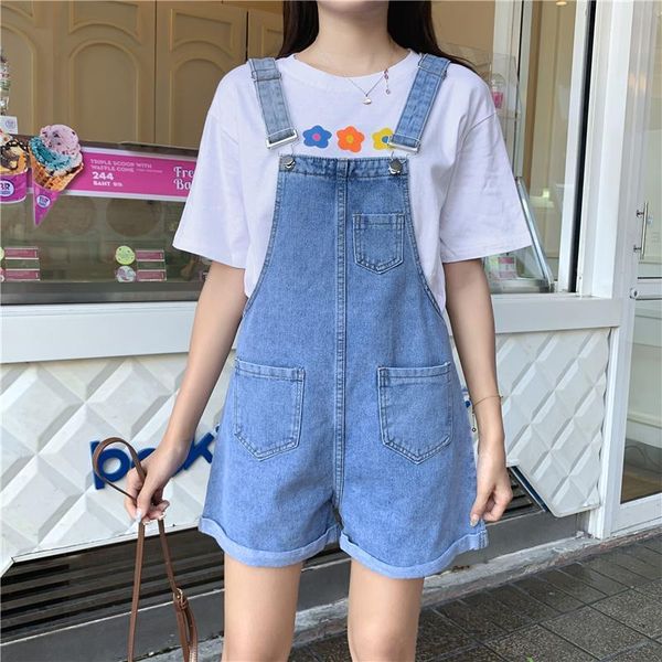 

women's jumpsuits & rompers women clothing denim fabric summer overalls playsuits suspenders shorts jeans, Black;white