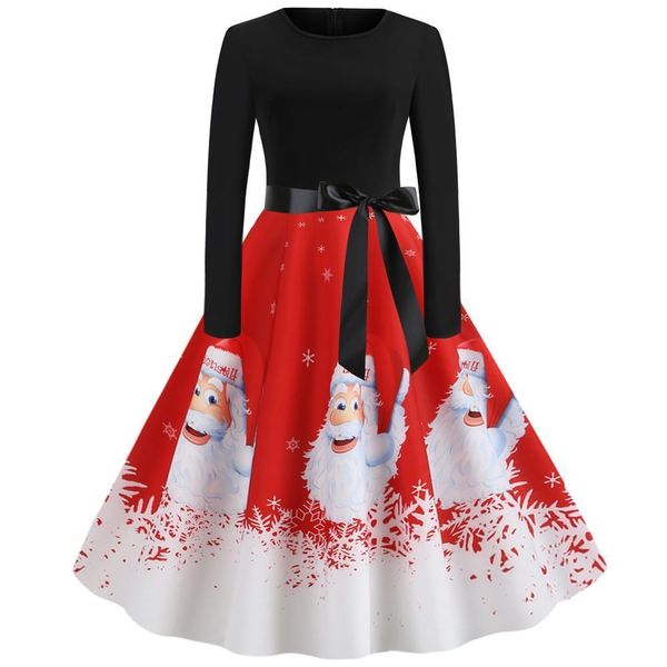 

snow red 2021 new polyester design style casual women dress spring sweet autumn winter party vintage ladies, Black;gray