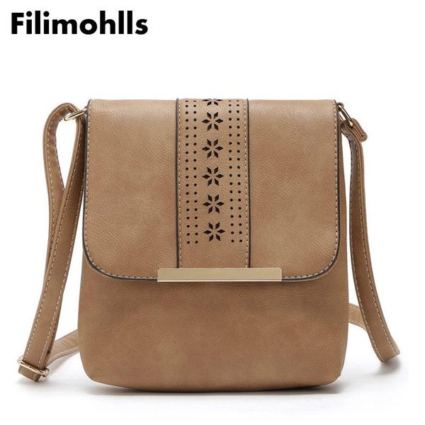 

hollow vintage women bag flap pu leather shoulder bags women messenger bags crossbody bolsas feminina f-172