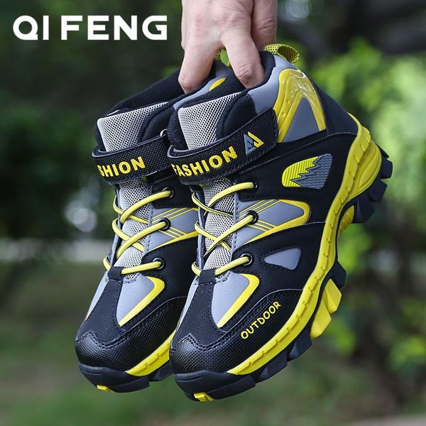 

boys casual shoes winter warm children sneakers high kids trainers waterproof sport footwear fashion autumn rubber wmteuo xhlove, Black