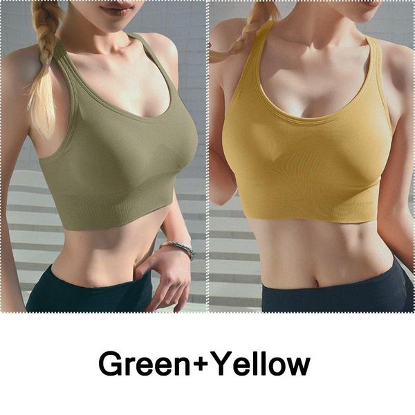 

women halter solid sport bras gym fitness vest backless yoga tank push up pad sports bra seamless outwear brassiere wmtzux