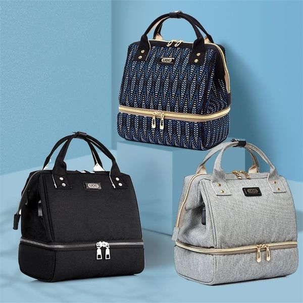

fashion mummy maternity diaper bag modern large capacity baby bag thermal insulation travel usb handbag backpack for mom 201125