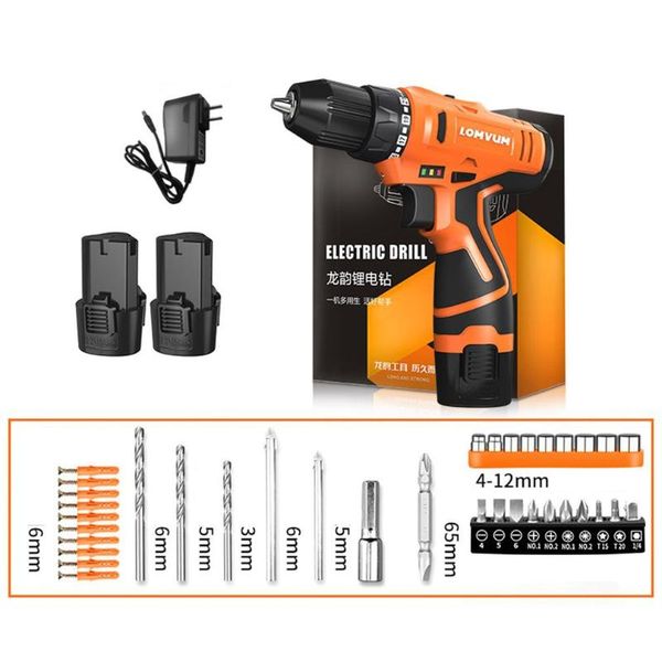 

lomvum 12v double speed electric drill rechargeable mini cordless handheld screwdriver drill