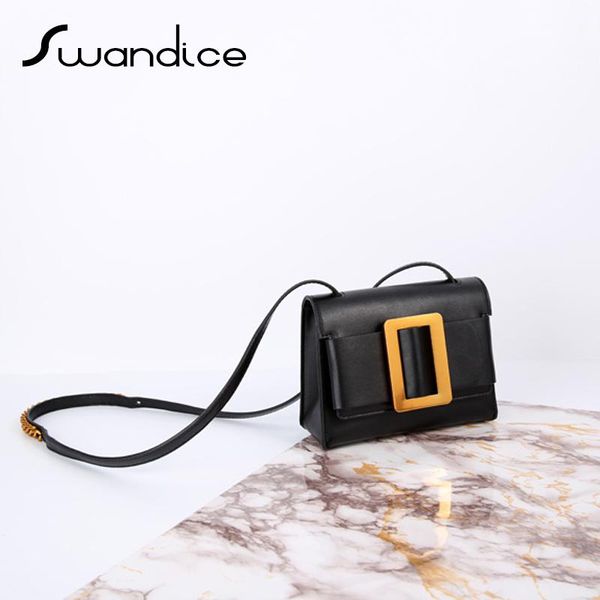 

big belt antique metal square buckle flap chain mini crossbody messenger shoulder bags women handbag vintage niche