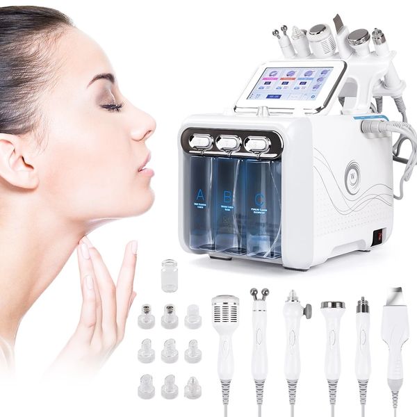 

multi function 6 in 1 hydra facial machine rf skin rejuvenaiton microdermabrasion hydro dermabrasion bio-lifting wrinkle removal machine