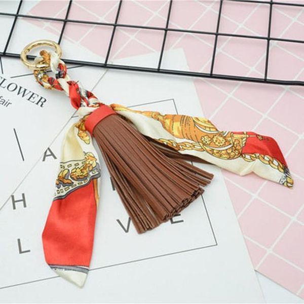 

new scarves key holder bowknot exquisite decoration pu leather tassels keychains women bag charm pendant eh847 h jllfxw