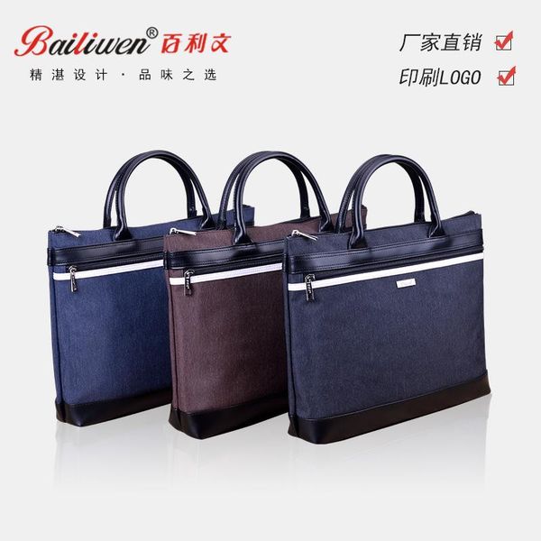 

portable briefcase contracted package bag manufacturer wholesale handbags quality high elastic cloth affairs messenger bag men