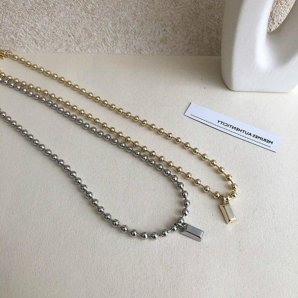 

south korea east gate the same style bundy ball chain simple necklace fashion choker temperament female, Silver