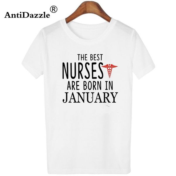 

antidazzle asian size summer original the nurses are born in january printed casual short sleeve male tees sweatshirt hoodie t shirt