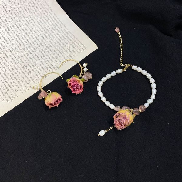 

ruoyang handmade природная пресная вода pearl реальный цветок роза клубника ruoyang handmade природная пресная вода pearl реальный цветок ро, Golden;silver