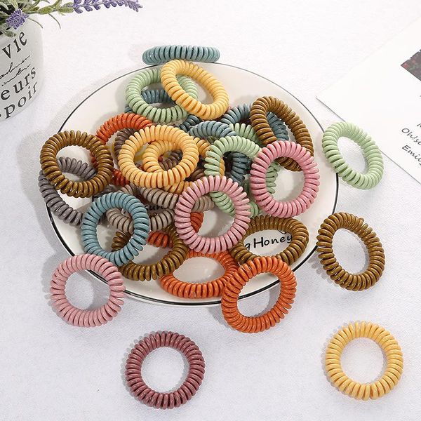 

phone line hair ring ball head base headband ultra-stretch durable does not damage hair rope sweet simple ins hairband, Brown