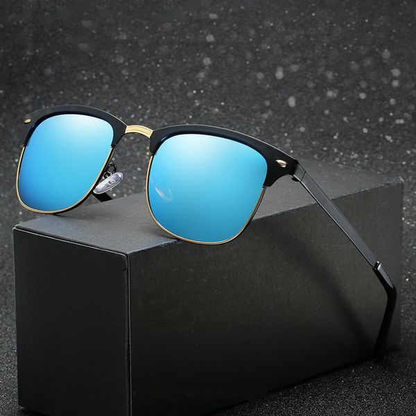 

men's polarized sunglasses night mirrors fashion sunglasses women classic colorful glasses, White;black