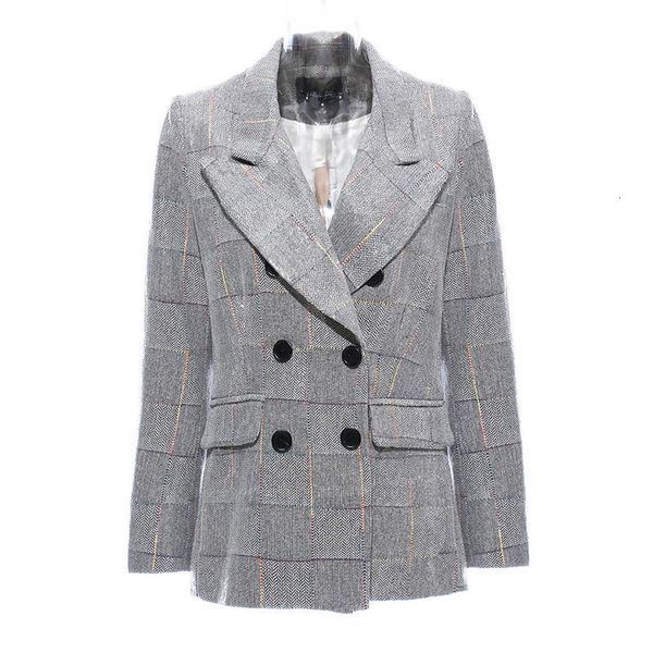 

women's suits & blazers seebeautiful fashion 2021 autumn winter sequins notched long sleeve double breasted pocket loose coat single su, White;black