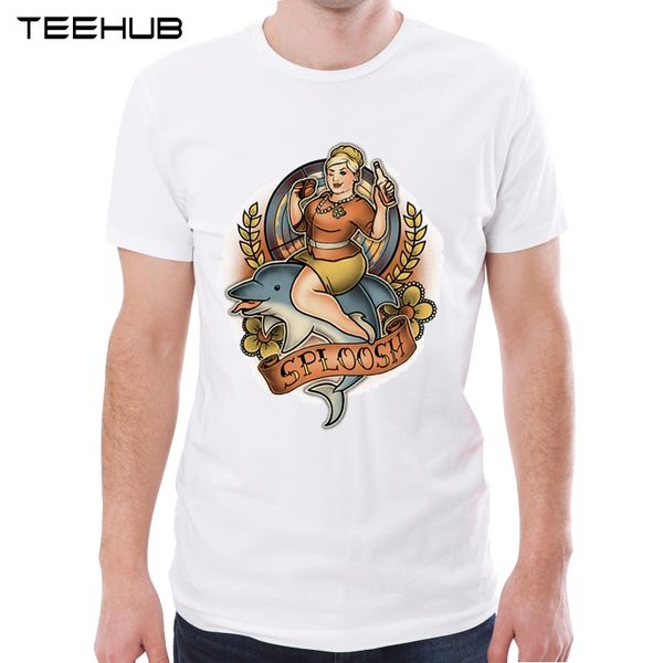 

new arrival sploosh men t-shirt dolphin printing short sleeve casual tee shirts hipster vintage sport hooded sweatshirt hoodie