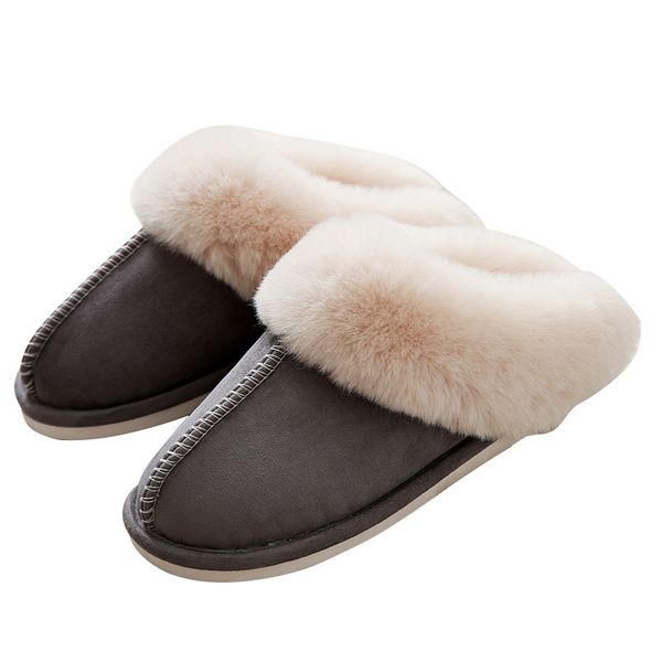 

aphixta indoor warm women slippers woman hair mules women's furry slippers shoes women square toe flat faux fur slides x1020, Black