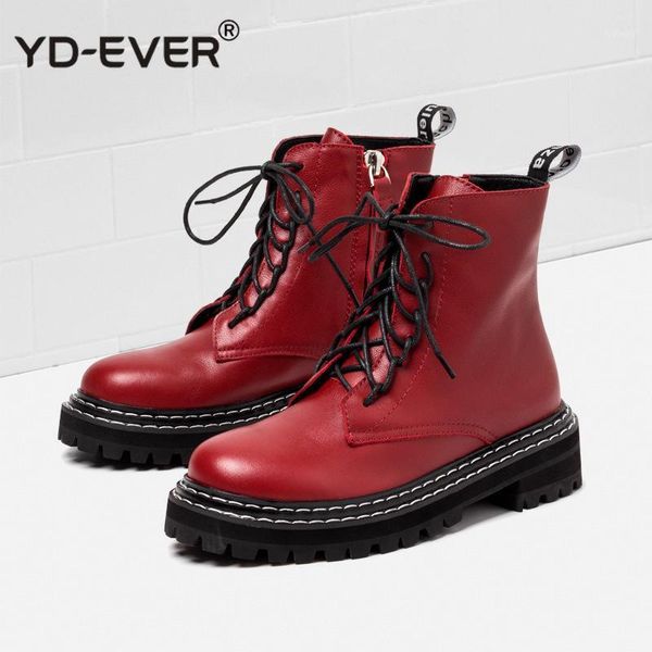 

boots women genuine leather shoes for winter martines woman casual spring motorcycle botas mujer female ankle1, Black