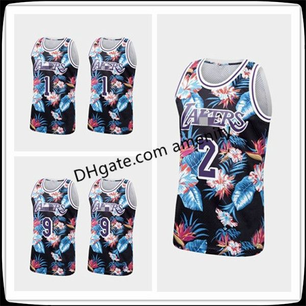 

men los angeles lakers caldwell 2 ball 9 pope black basketball jerseys kentavious lonzo rajon rondo classics swingman jersey08