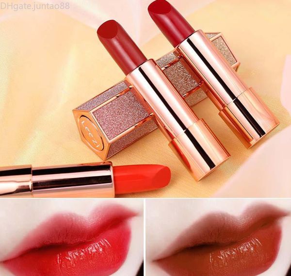 

leezi matte smooth lipstick moisturizing easy to wear red purple vampire pigment starry sky velvet lipstick tint lz001 ing