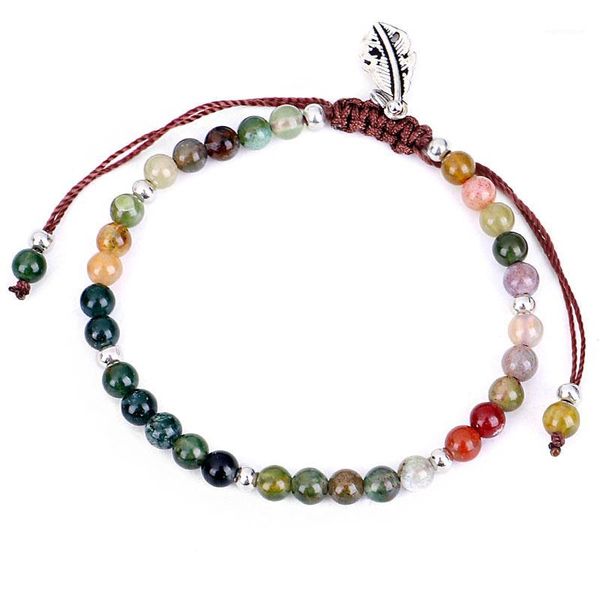 

Fehame Bohemian Colorful Crystal Beads Bracelet Retro Adjustable Rope Ethnic Bracelets for Women Wholesale Lots Bulk Love Gift1, Black