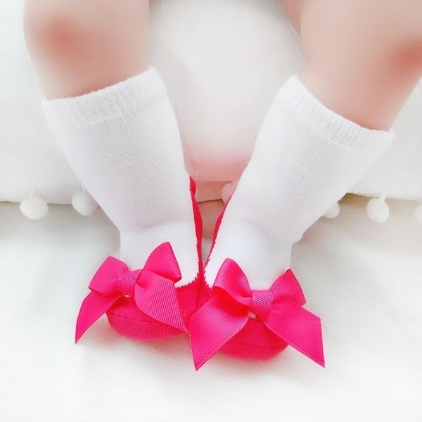 

infant girl socks princess cotton socks for baby girls stuff kids bow socks white pink cute newborn bebe footwear short 0-12m y201009, Pink;yellow