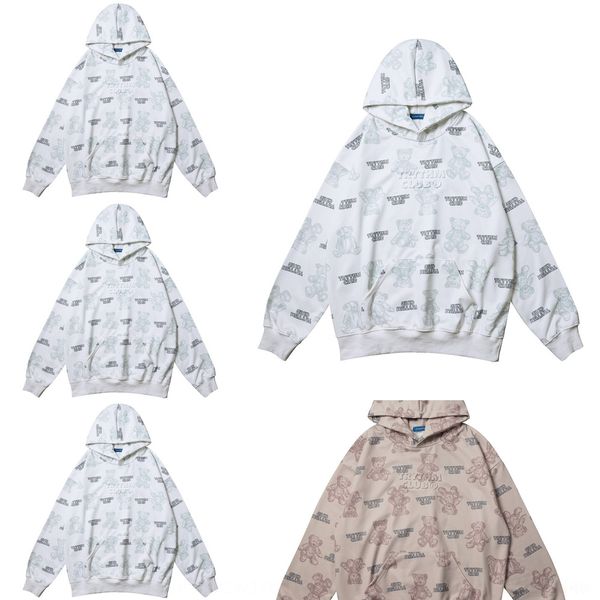 

x2q0b top мультфильм медведь свитер мужской manprint sweaterhoodie sweaterins моды street hoodie bf томный бренд d2usk рыхлый верхний тренд, Black