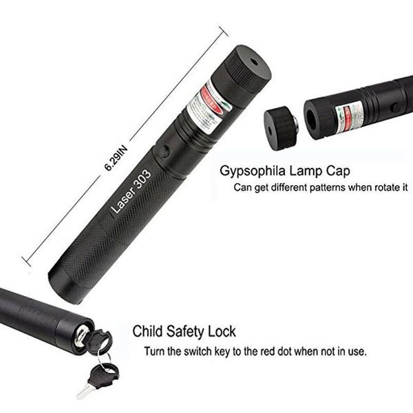 

303 5mw 532nm tactical high power green laser pointer adjustable focus burning match laser pen +18650 battery jllrrp