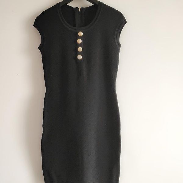 

womens trendy dresses classic button solid color sleeveless black white pink mini skirt women fashion pencil dresses active new clothes, Black;gray